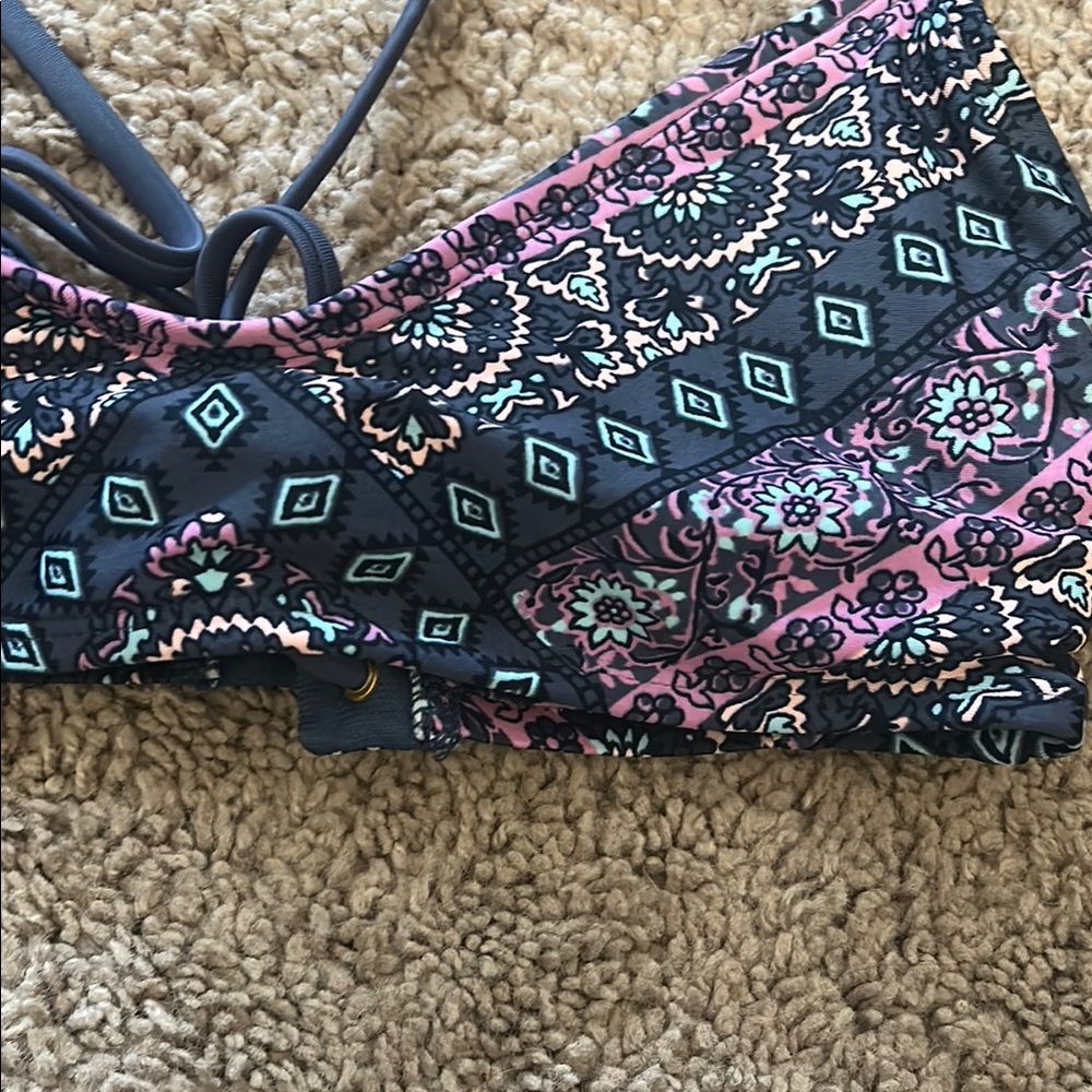 Colorful Patterned Bikini Top - Picture 2 of 3